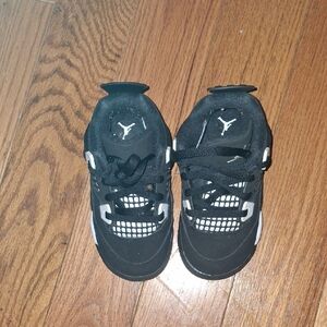 Jordan Kids Black and White Sneakers
